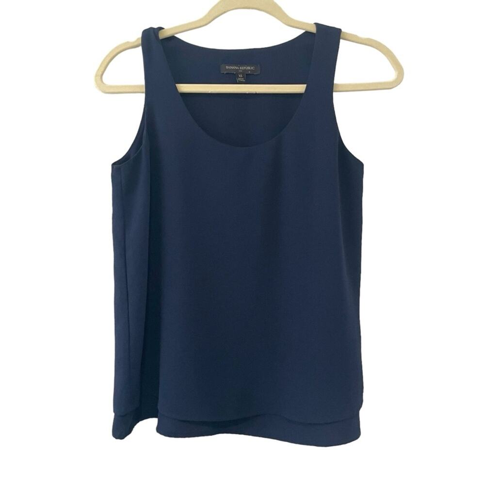 Banana Republic Navy Blue Sleeveless Blouse Size XS